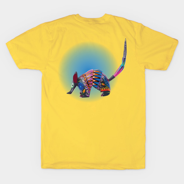 Coco armadillo alebrije Mexican folk art hand-painted maximalist colorful pattern by T-Mex